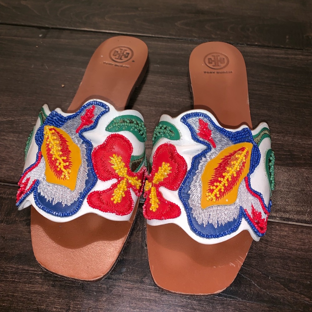 Tory Burch Embellished Bianca Slide Sandals
